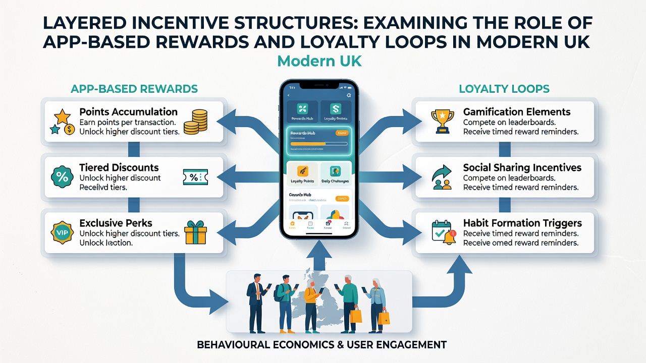 Dashboard view of UK betting app loyalty program showing tier progression, accumulated rewards, and layered bonus history