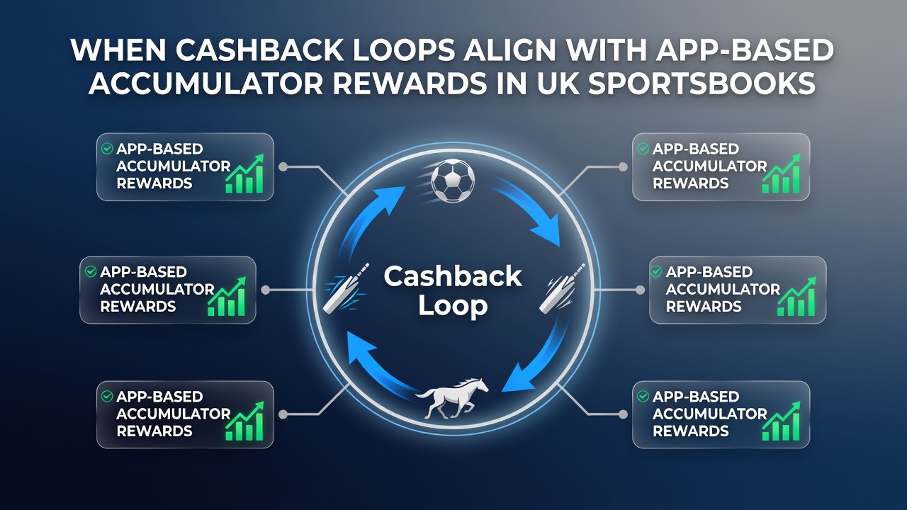 Mobile app screen showing accumulator boost multipliers funded by cashback credits